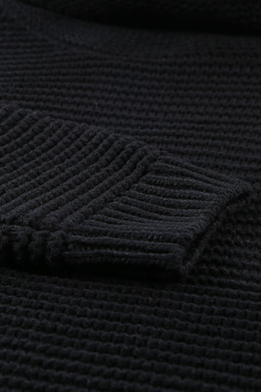 Side Slit Turtleneck Long Sleeve Sweater - Charming Charlie