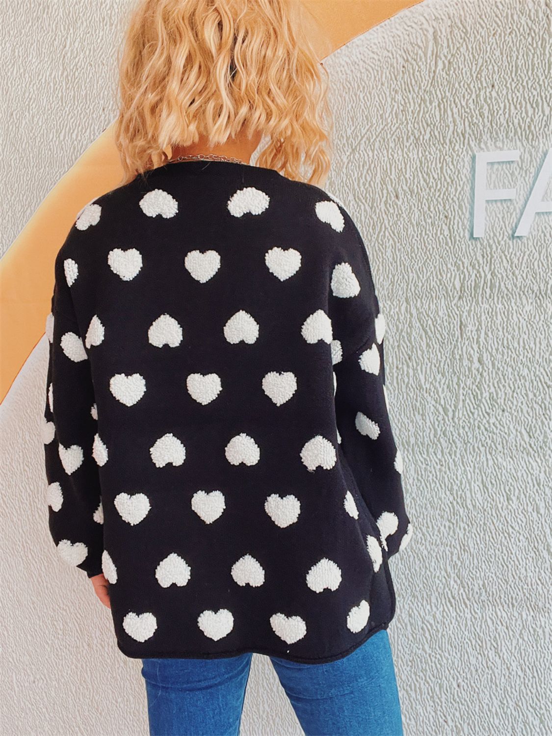 Heart Button Up Long Sleeve Cardigan - Charming Charlie
