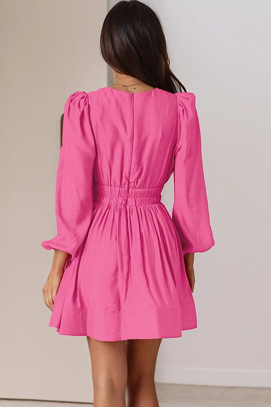 V neck long sleeve dress - Charming Charlie