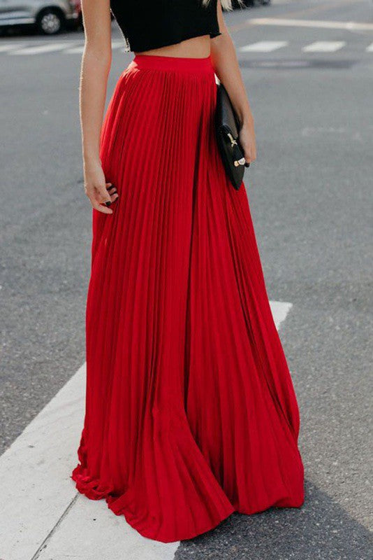 Pleated maxi skirt - Charming Charlie