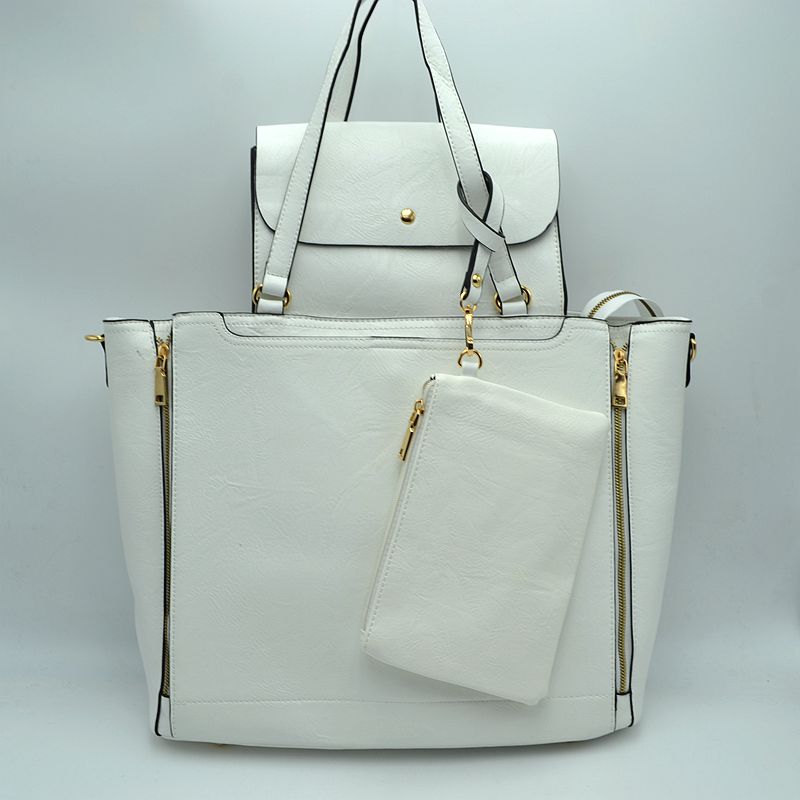 3 in 1 Side Zipper Women’s Tote Handbag set - Tote Bag