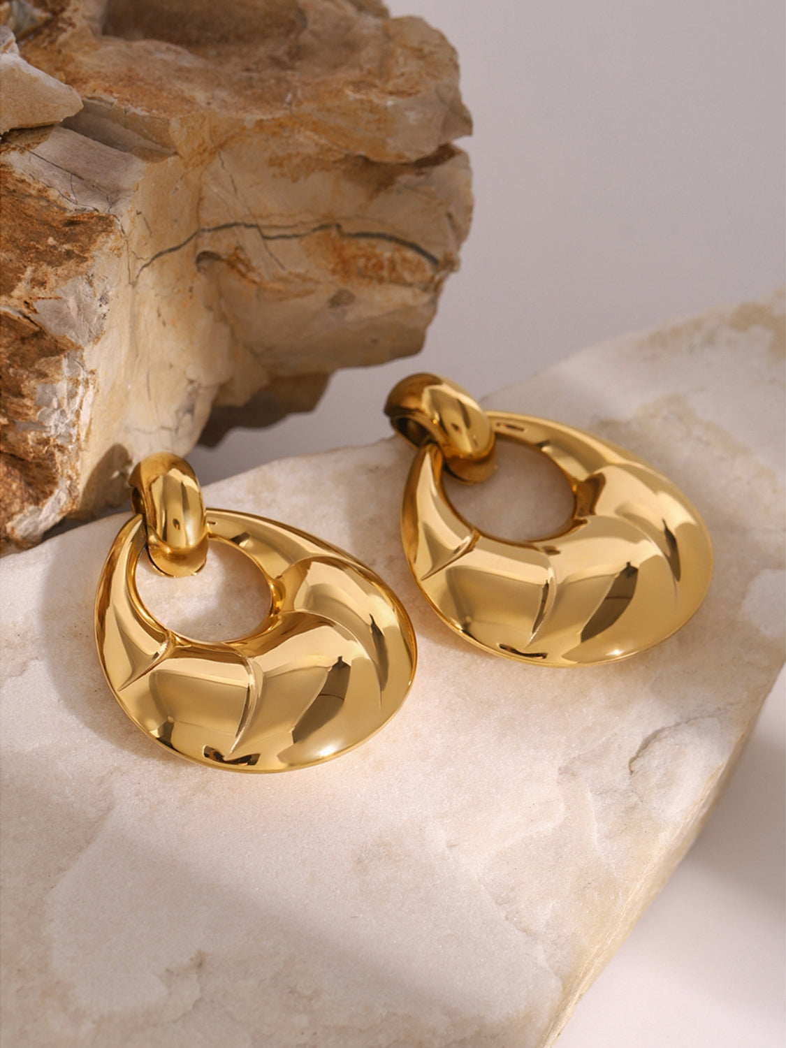 Stainless Steel Teardrop Shape Earrings - Charming Charlie