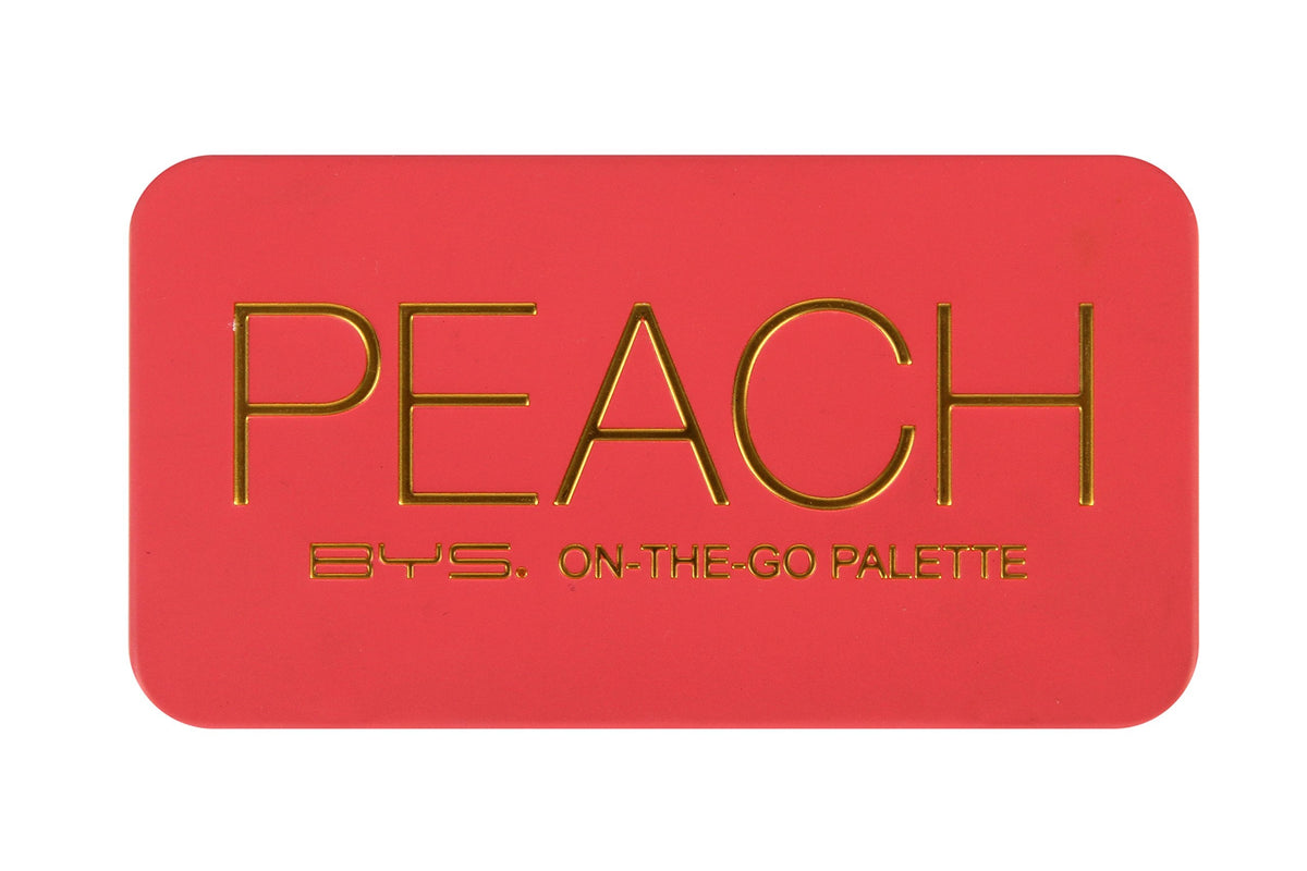 BYS On-The-Go Peach Eyeshadow Palette with Primer Highlighter and Mirror, 6 Eyeshadows, 1 Highlight, 1 Prime - Charming Charlie