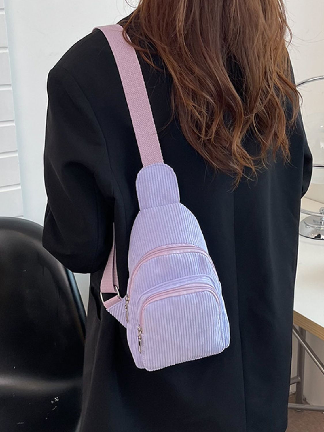 Corduroy Solid Color Crossbody Bag - Charming Charlie