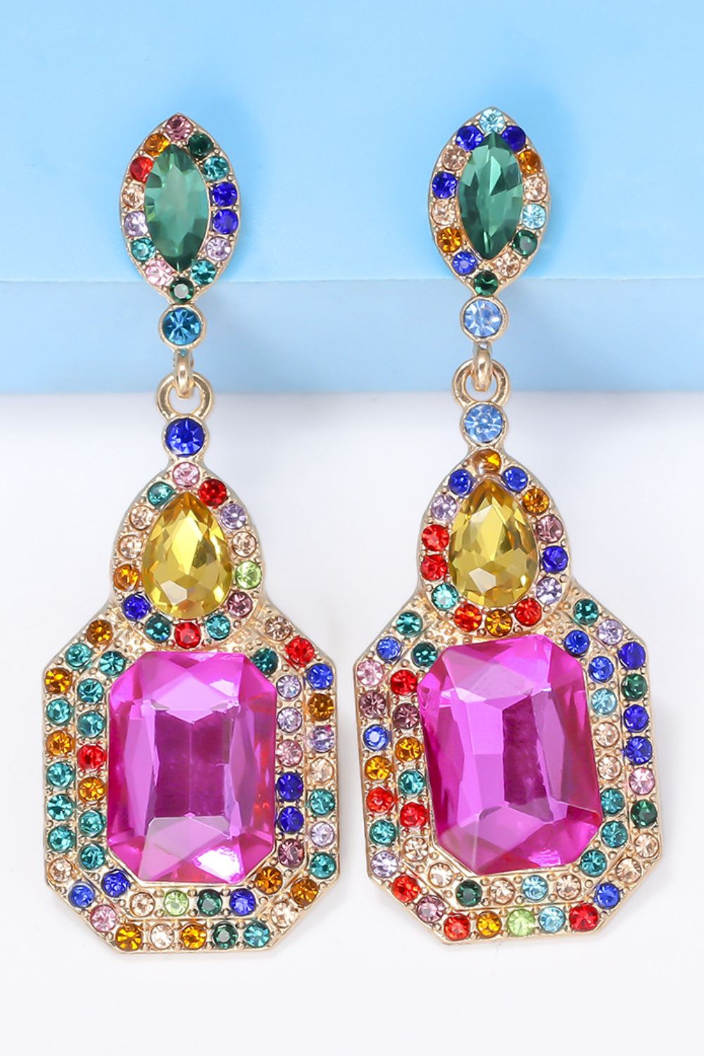 Alloy Rhinestone Dangle Earrings - Charming Charlie