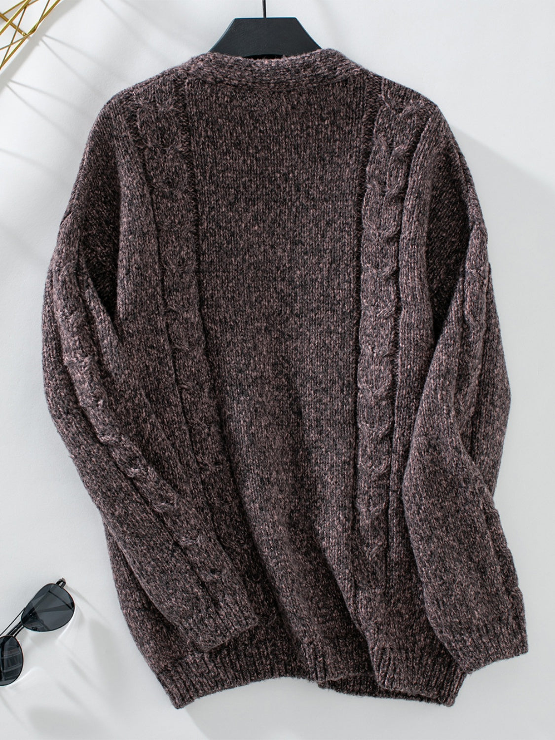 Cable-Knit Open Front Long Sleeve Cardigan - Charming Charlie