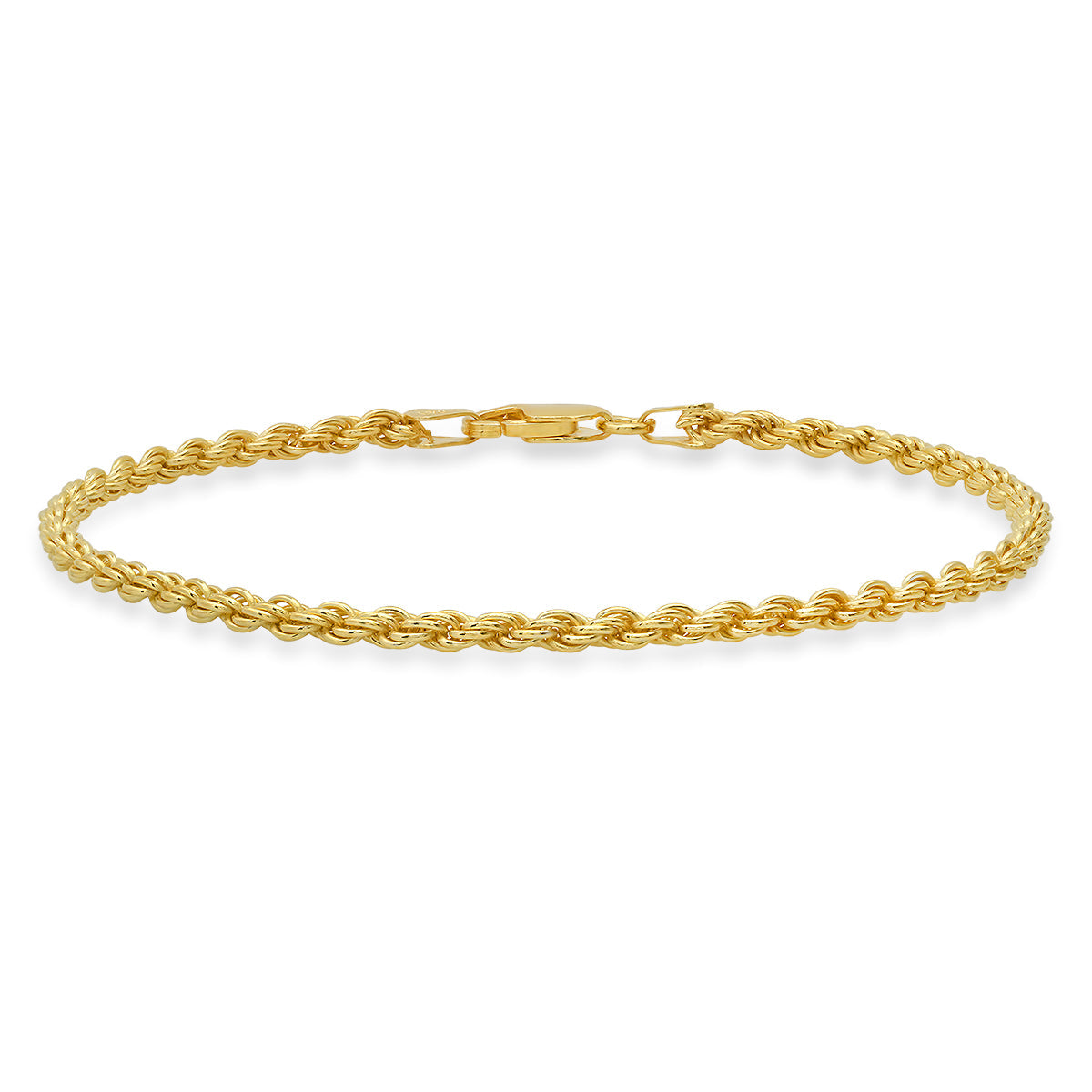 Mens Sterling Silver Italian 8.5" Thick Rope Chain Bracelet - Charming Charlie