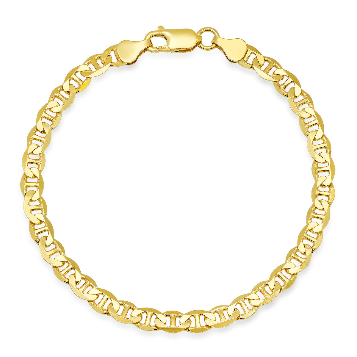Mens Sterling Silver Italian 8.5" Thick Gucci Mariner Chain Bracelet - Charming Charlie