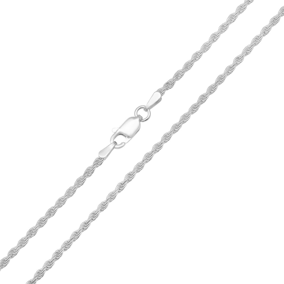 Sterling Silver Italian Unisex Rope Chain - 18"-30" - Charming Charlie