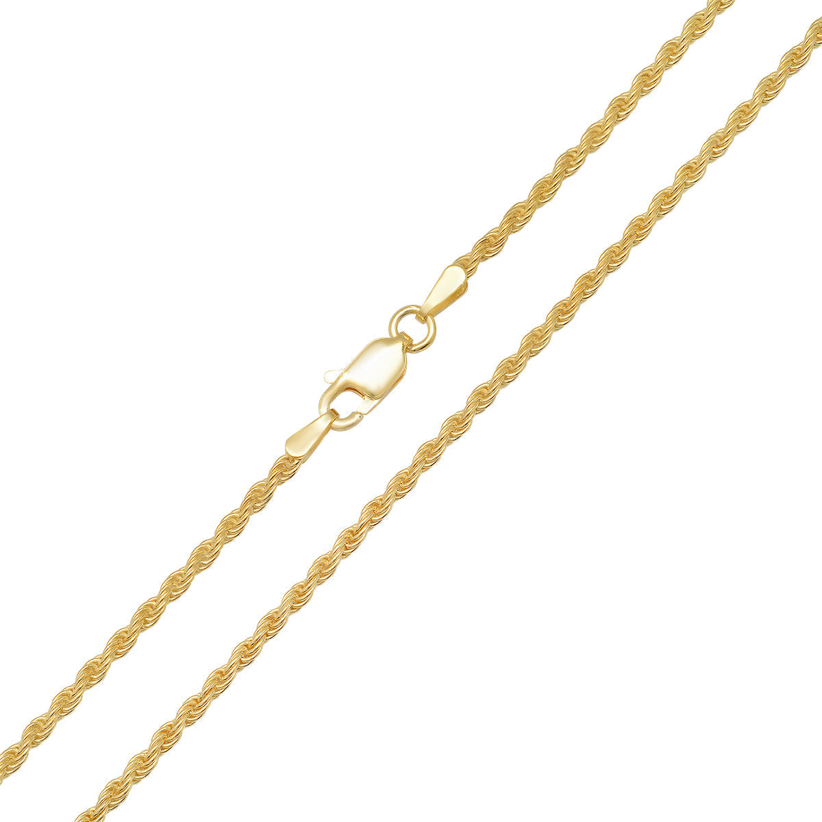 Sterling Silver Italian Unisex Rope Chain - 18"-30" - Charming Charlie