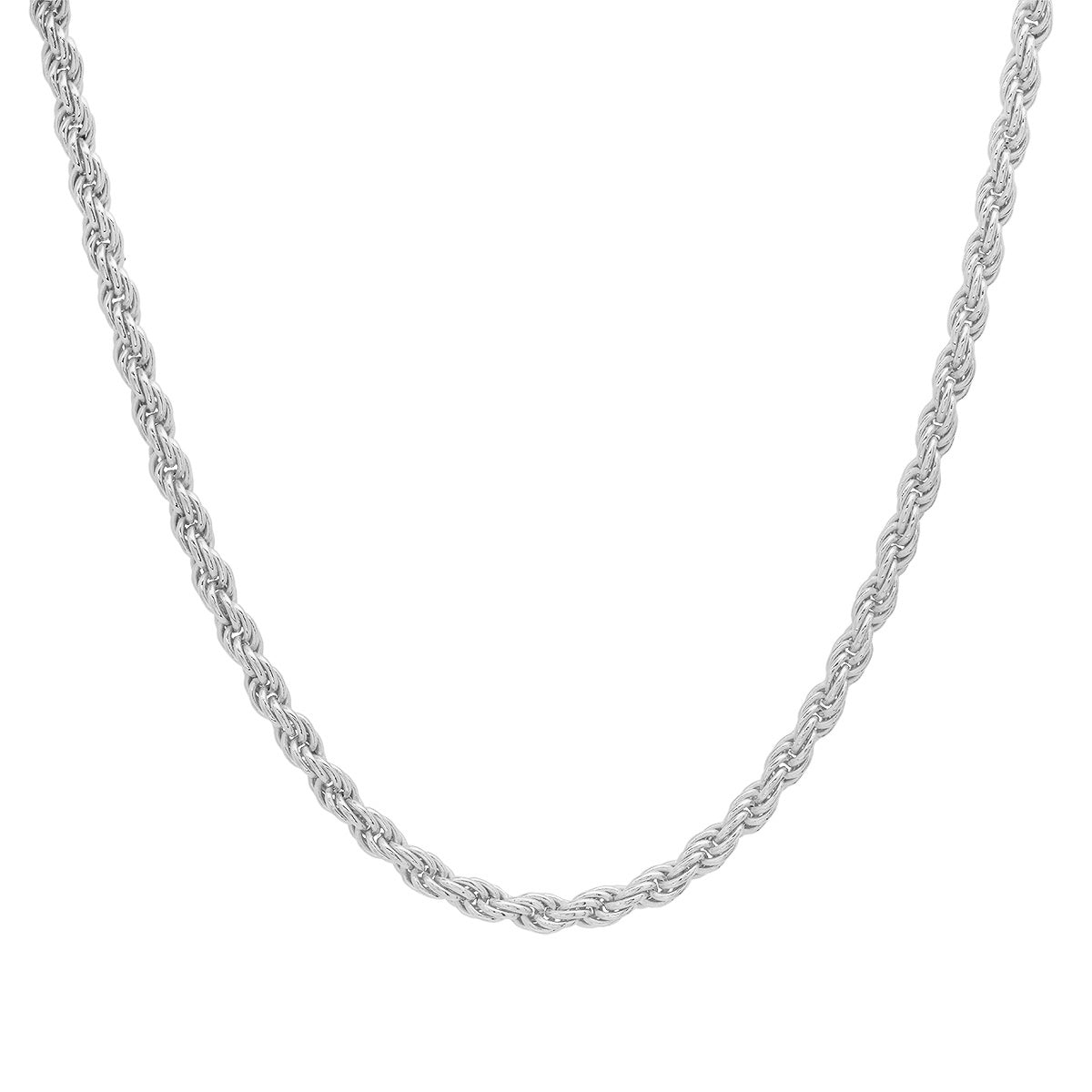 Italian Sterling Silver Thick/Heavy Rope Chain - 22"-30" - Charming Charlie