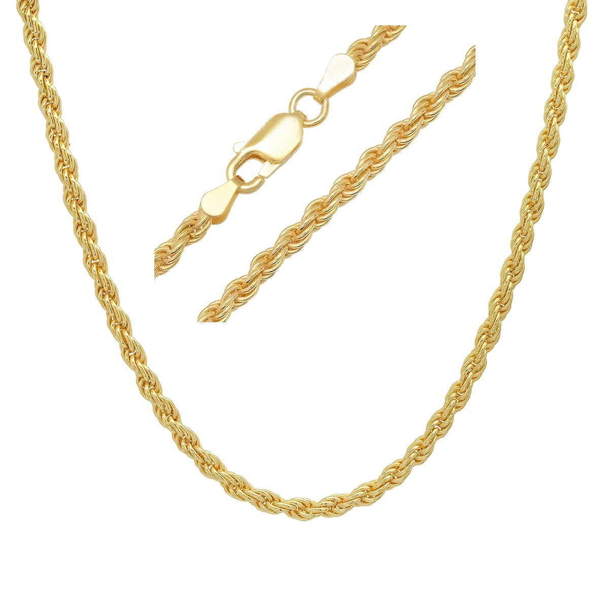 Italian Sterling Silver Thick/Heavy Rope Chain - 22"-30" - Charming Charlie