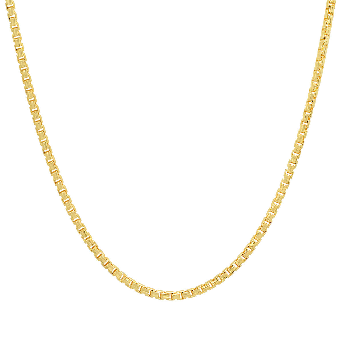Sterling Silver Italian Unisex Round Box Chain - 18"-24" - Charming Charlie