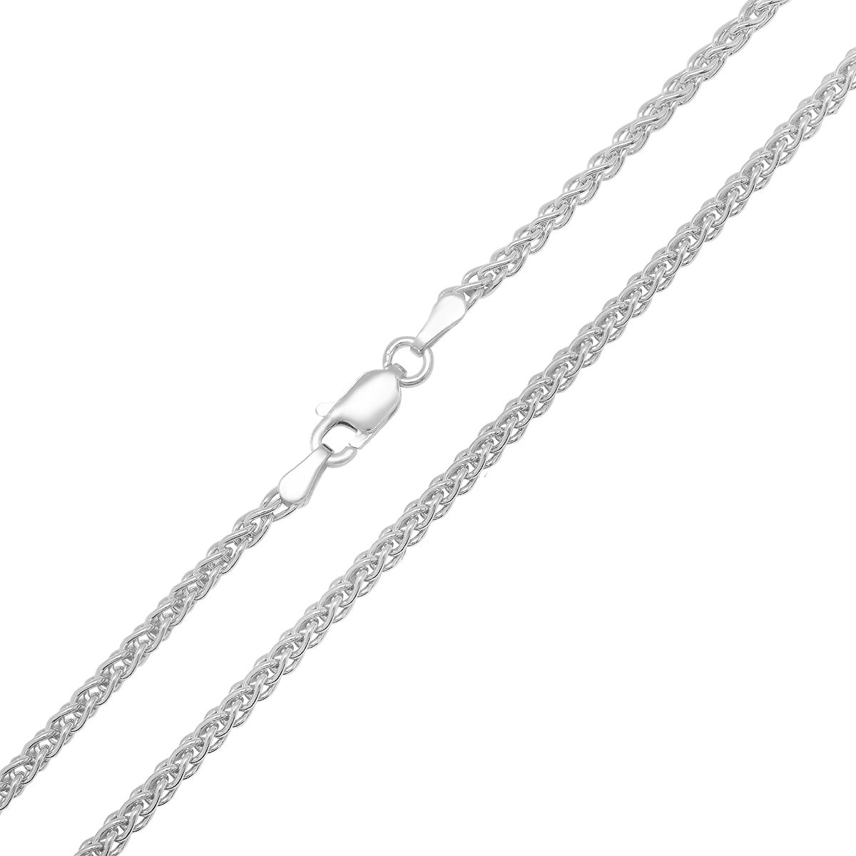 Sterling Silver Italian Unisex Foxtail Wheat Chain - 18"-24" - Charming Charlie