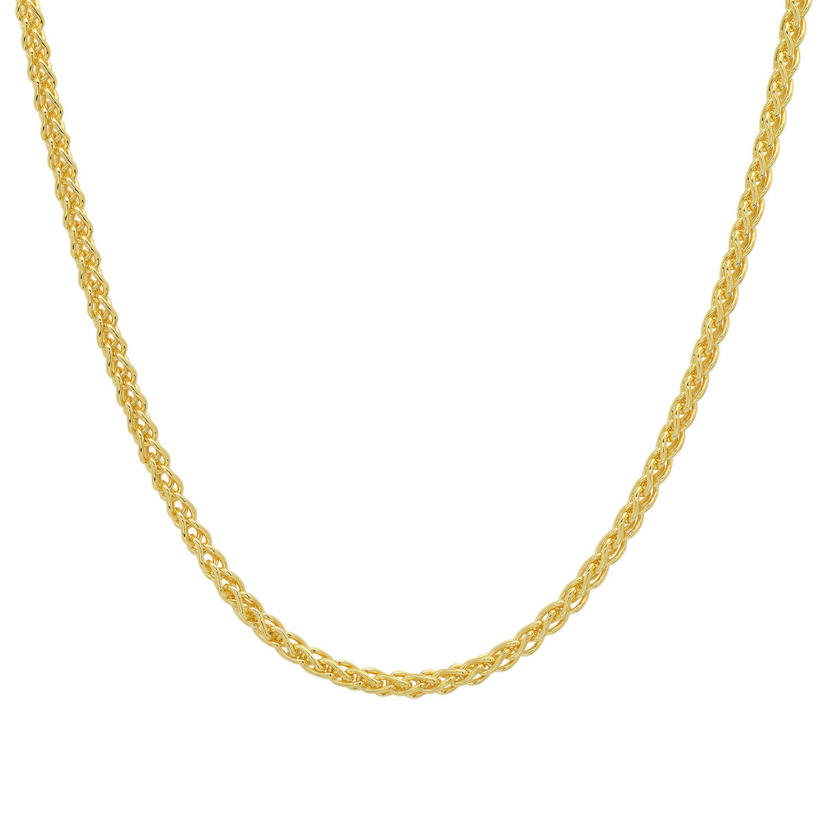 Sterling Silver Italian Unisex Foxtail Wheat Chain - 18"-24" - Charming Charlie