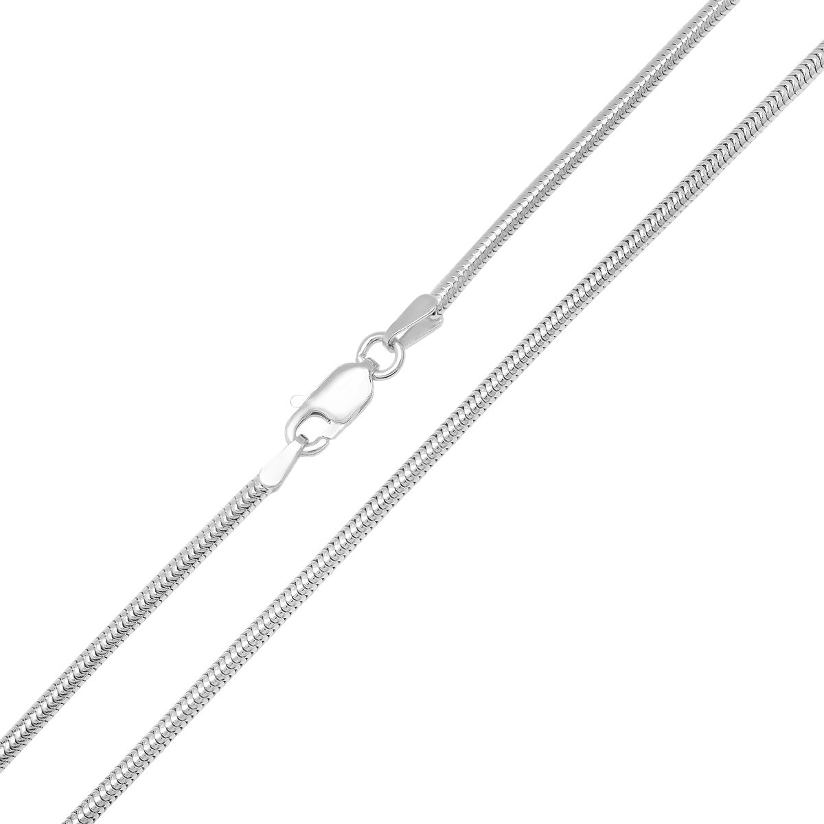 Sterling Silver Italian Unisex Snake Chain - 18"-24" - Charming Charlie