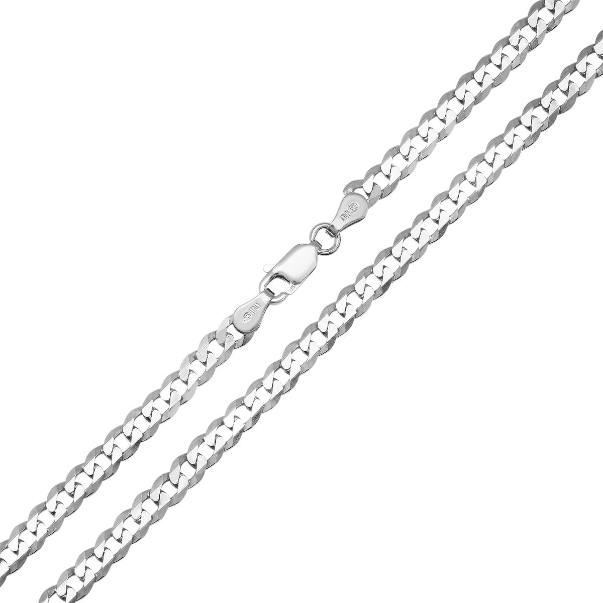 Sterling Silver Italian Unisex Miami Cuban Curb Chain - 18"-24" - Charming Charlie