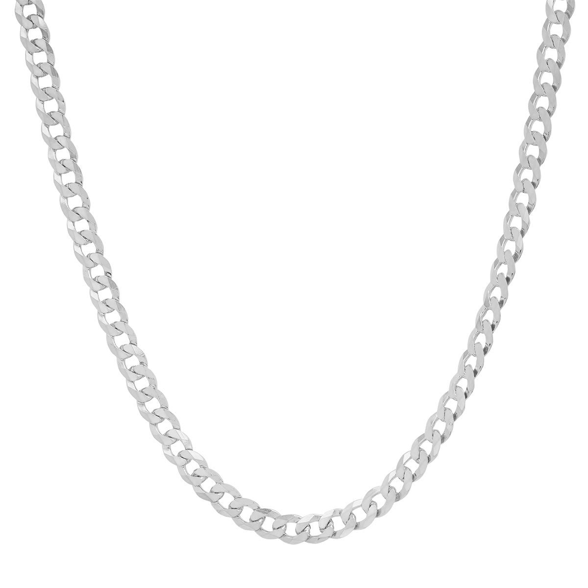 Sterling Silver Italian Unisex Miami Cuban Curb Chain - 18"-24" - Charming Charlie