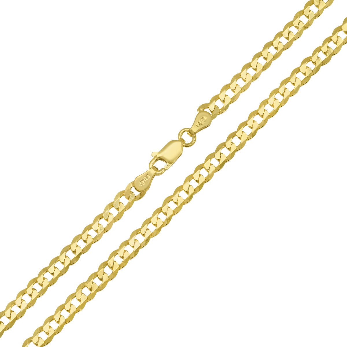 Sterling Silver Italian Unisex Miami Cuban Curb Chain - 18"-24" - Charming Charlie