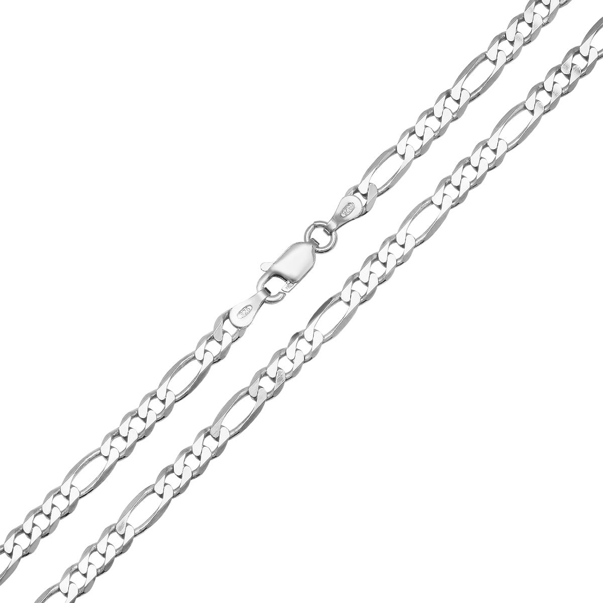 Sterling Silver Italian Unisex Figaro Chain - 20"-24" - Charming Charlie