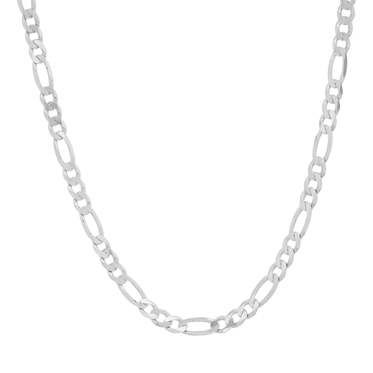 Sterling Silver Italian Unisex Figaro Chain - 20"-24" - Charming Charlie