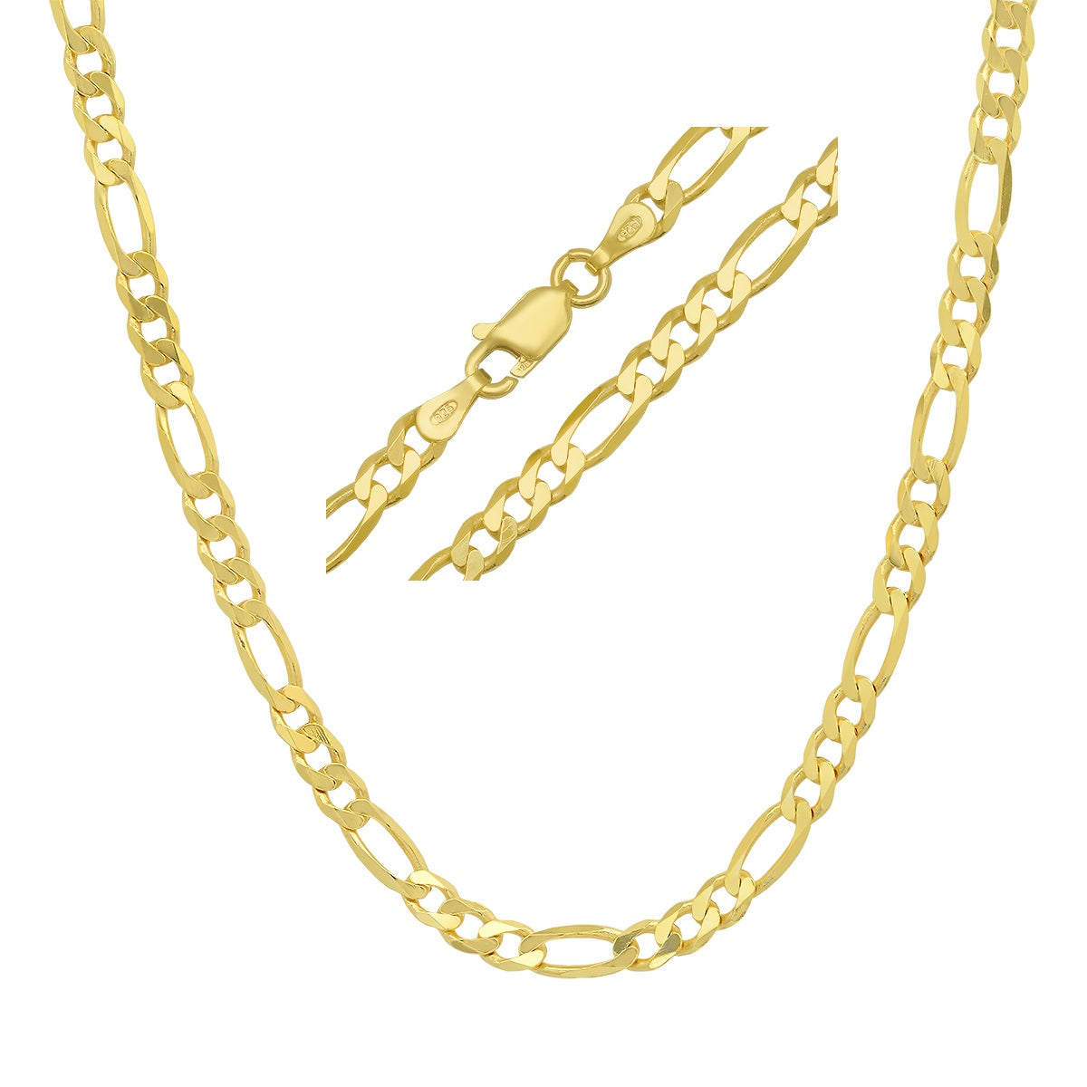 Sterling Silver Italian Unisex Figaro Chain - 20"-24" - Charming Charlie