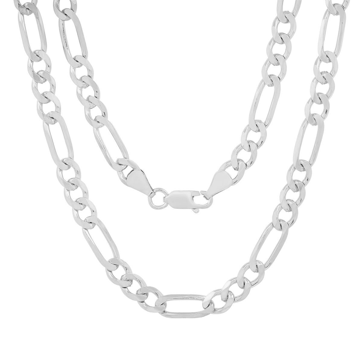 Italian Sterling Silver Thick/Heavy Figaro Chain - 22"-24" - Charming Charlie