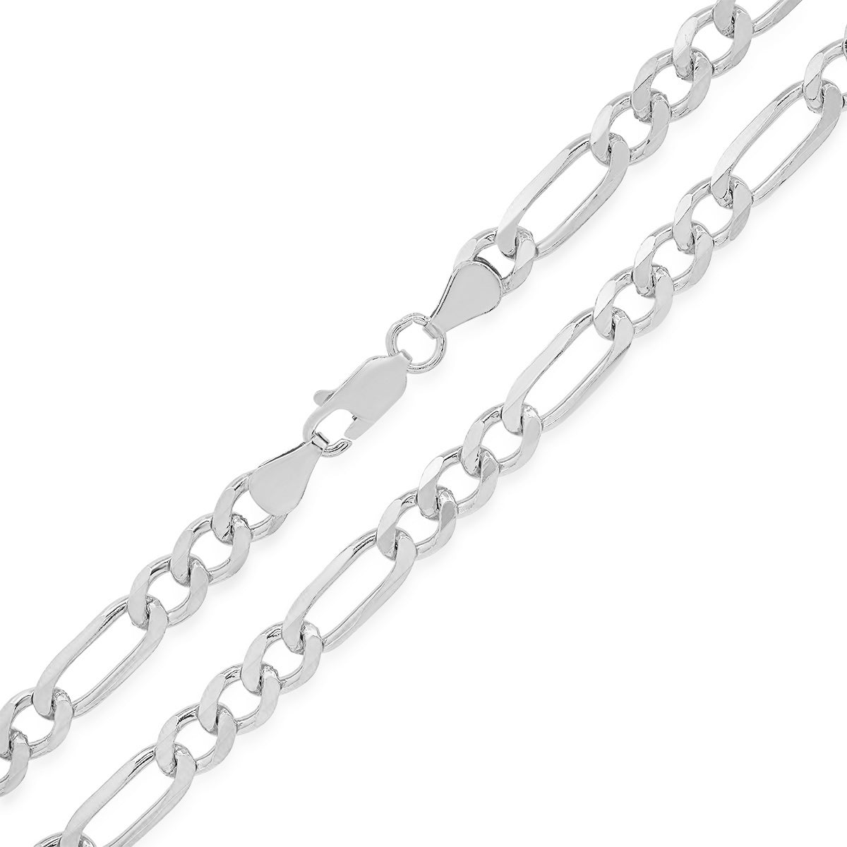 Italian Sterling Silver Thick/Heavy Figaro Chain - 22"-24" - Charming Charlie
