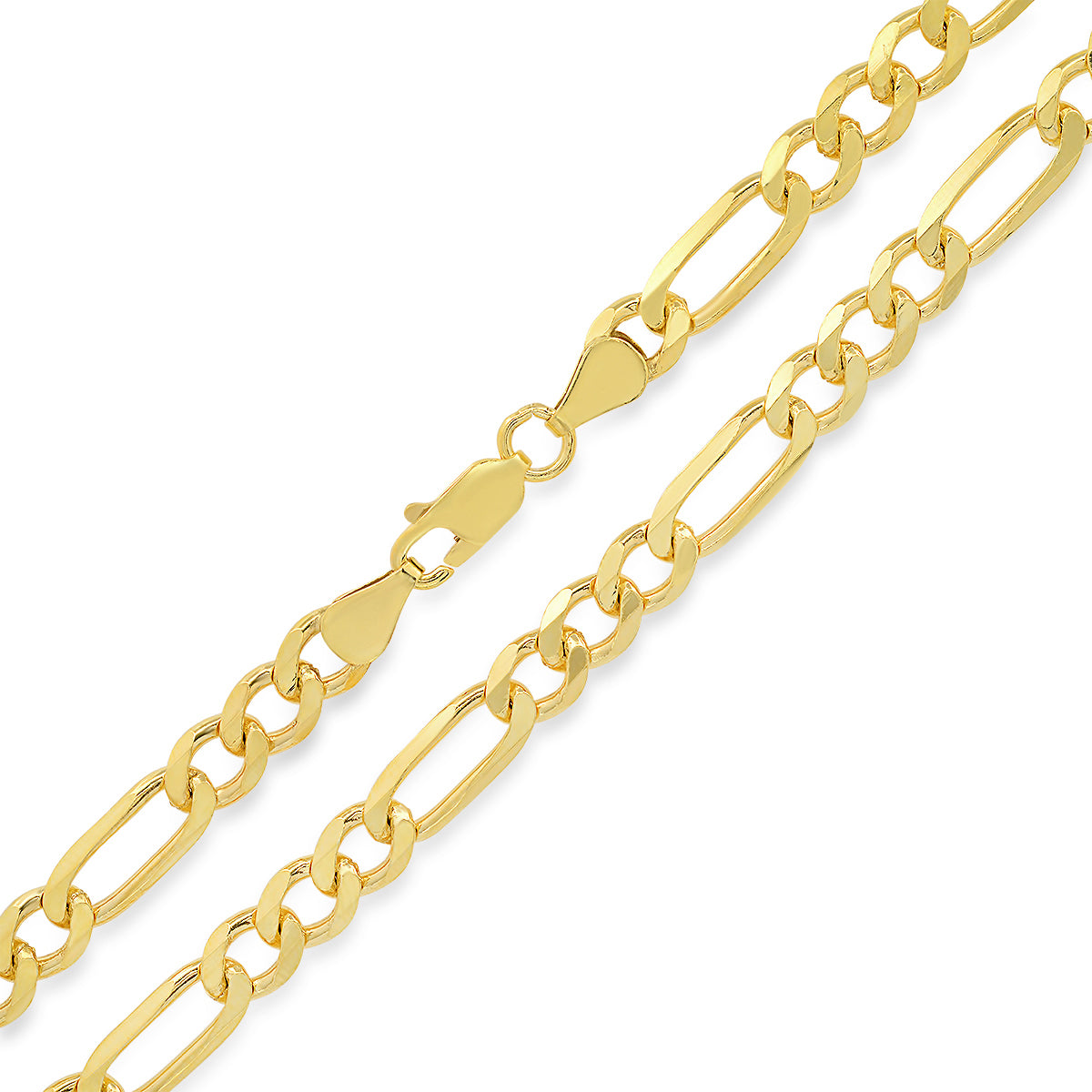 Italian Sterling Silver Thick/Heavy Figaro Chain - 22"-24" - Charming Charlie