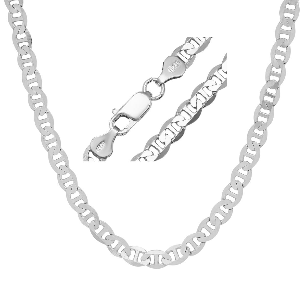 Italian Sterling Silver Thick/Heavy Gucci Mariner Chain - 22"-24" - Charming Charlie