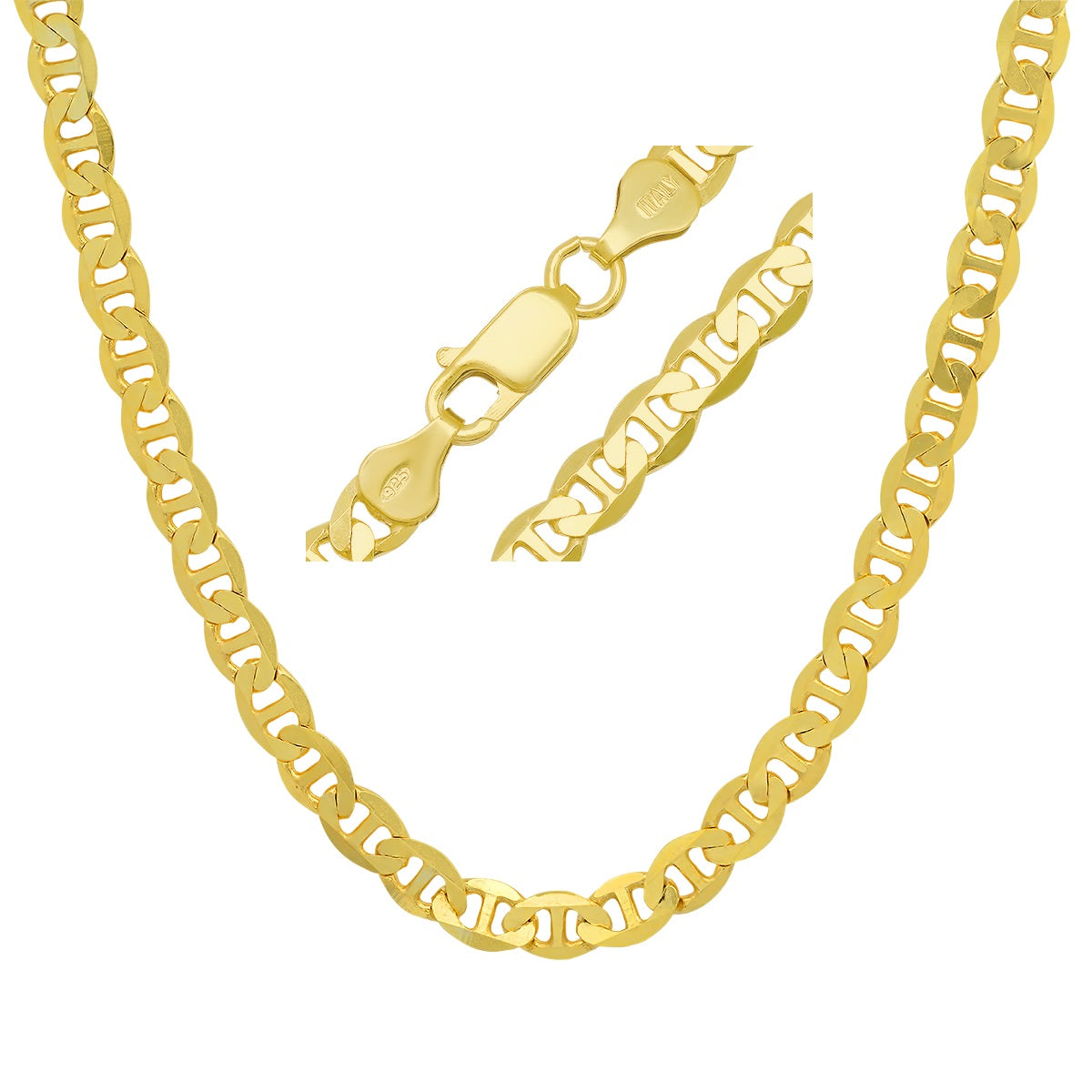 Italian Sterling Silver Thick/Heavy Gucci Mariner Chain - 22"-24" - Charming Charlie