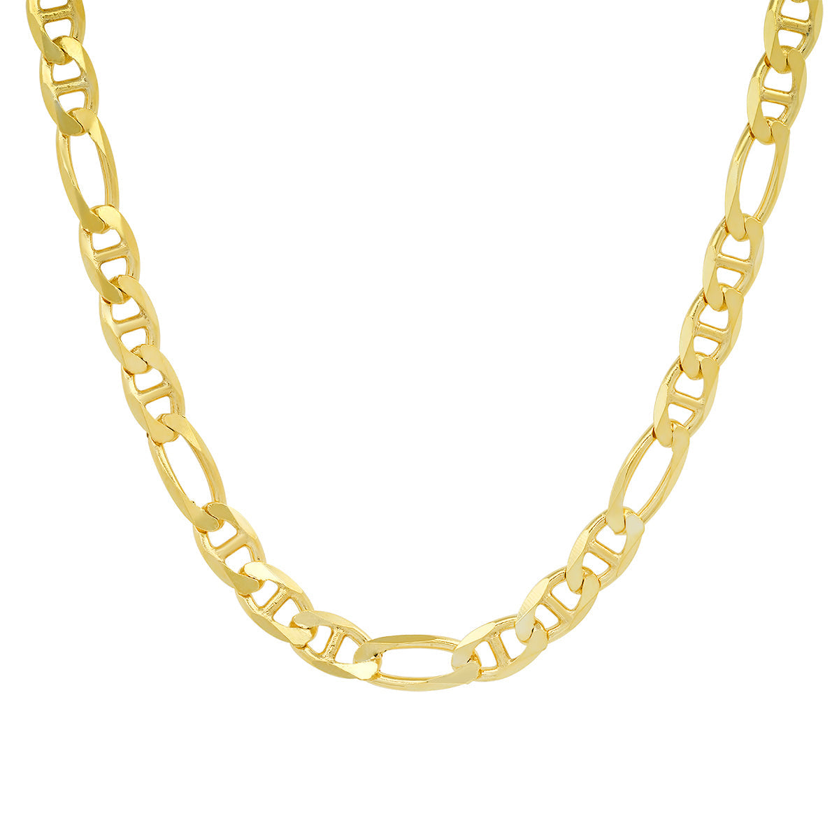 Sterling Silver Italian Unisex Figaro Gucci Mariner Chain - 22"-24" - Charming Charlie