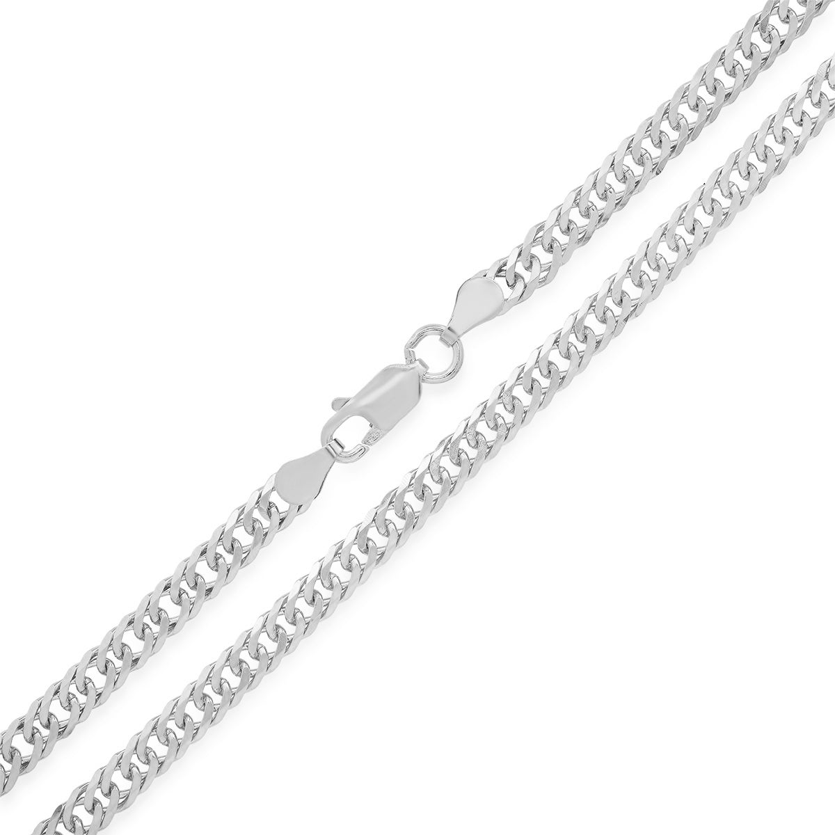 Sterling Silver Italian Unisex Miami Cuban Double Curb Chain - 22"-24" - Charming Charlie