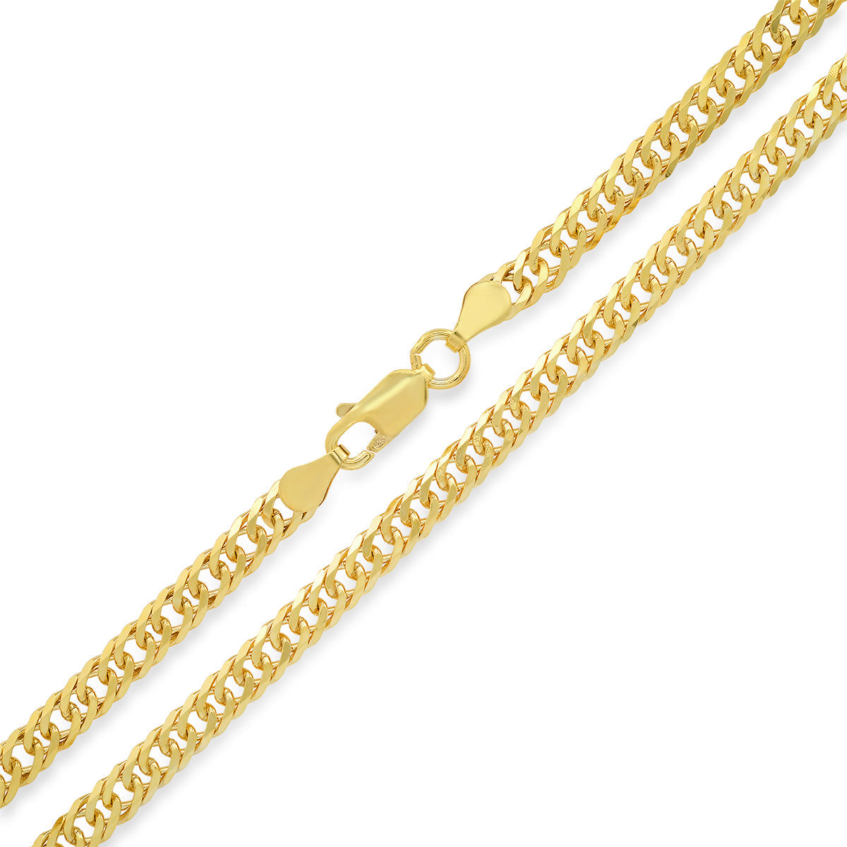 Sterling Silver Italian Unisex Miami Cuban Double Curb Chain - 22"-24" - Charming Charlie