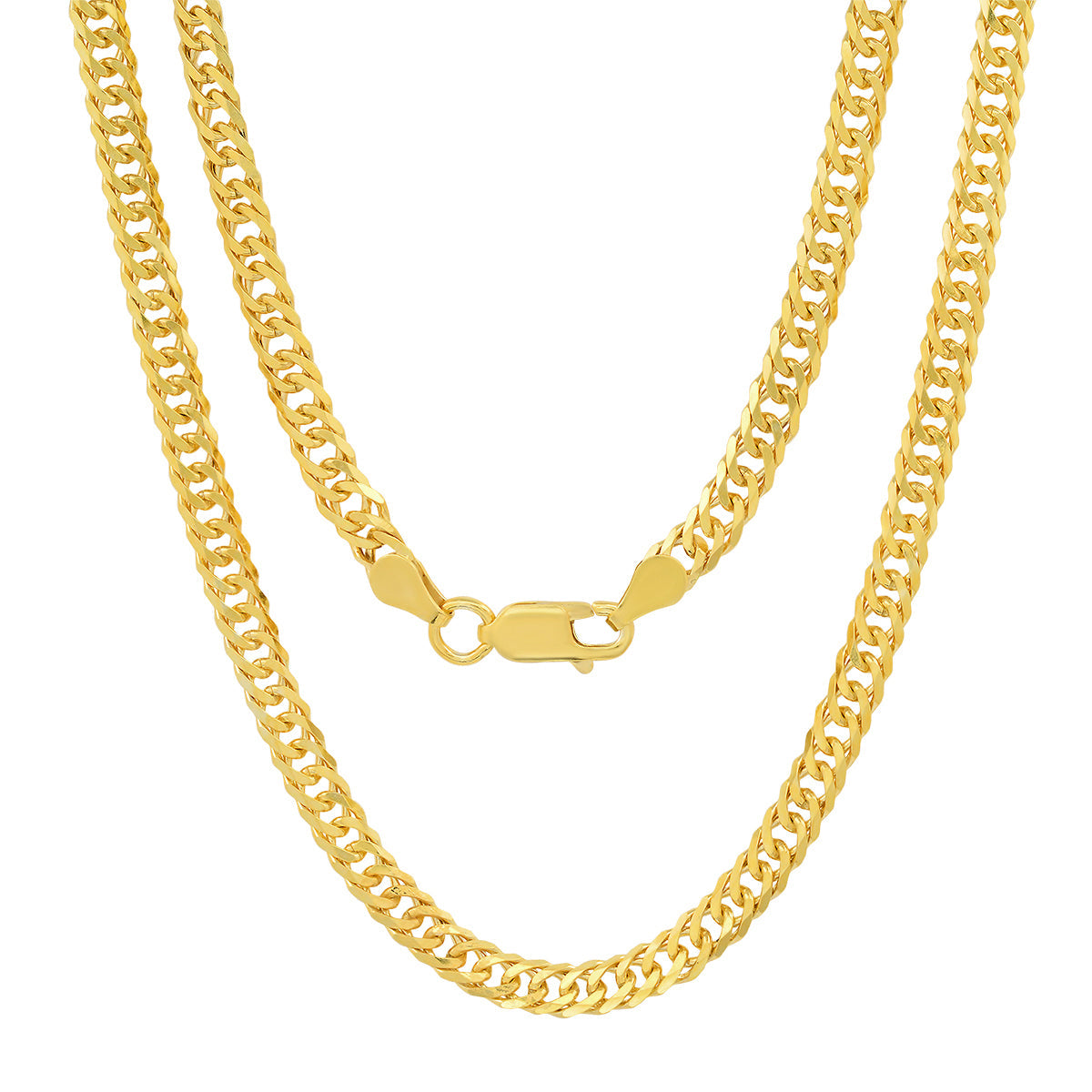Sterling Silver Italian Unisex Miami Cuban Double Curb Chain - 22"-24" - Charming Charlie