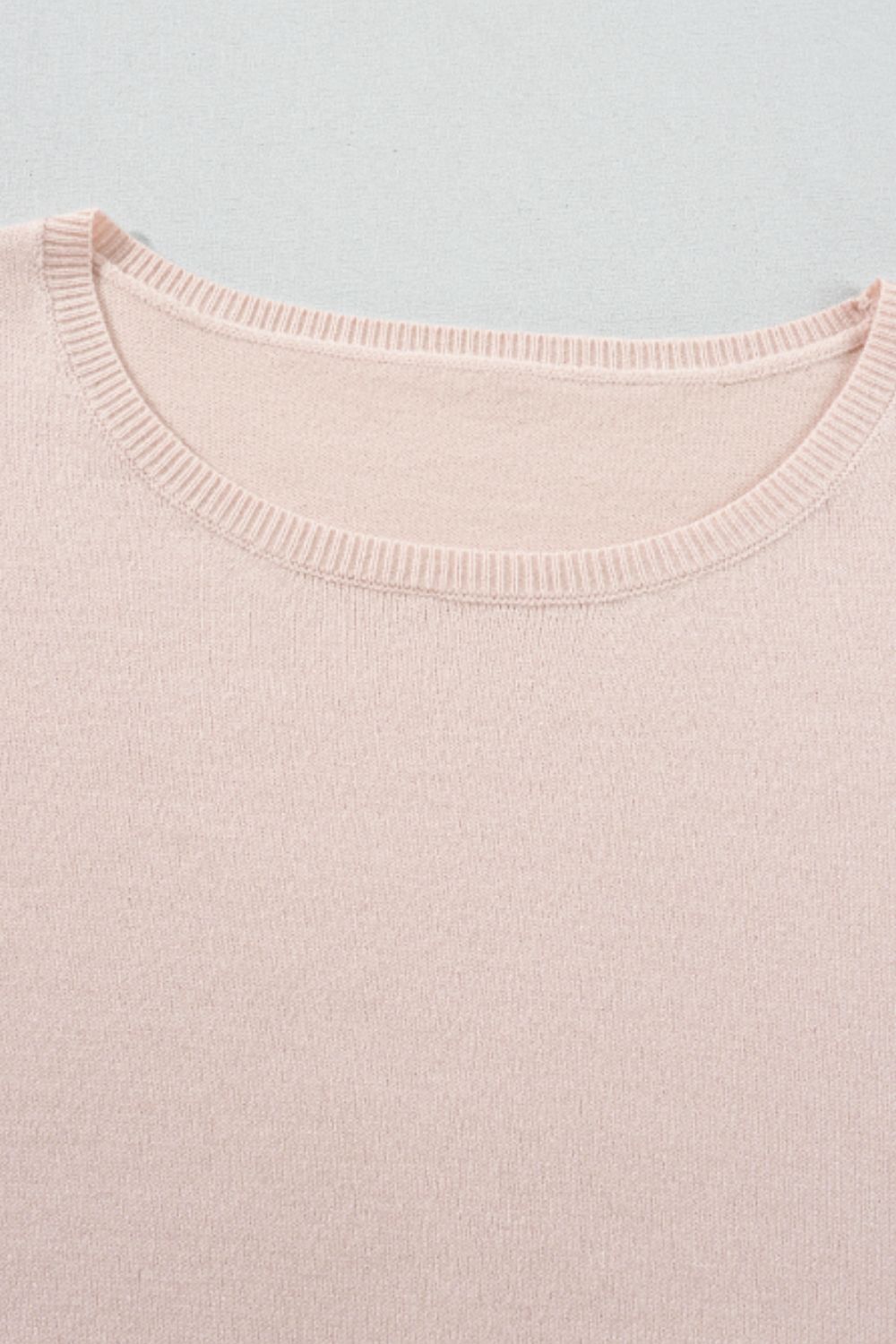Printed Round Neck Flounce Sleeve Sweater - Charming Charlie