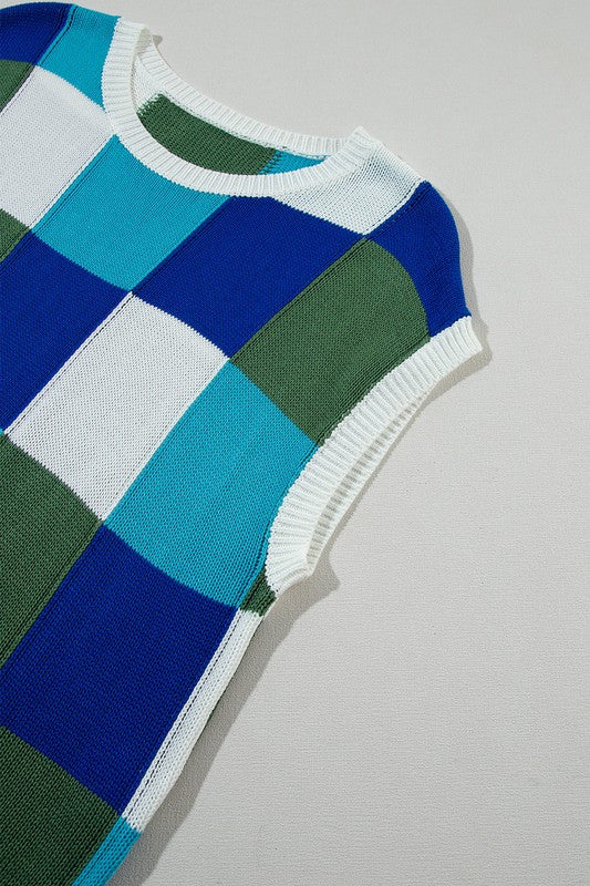 Color Block Cap Sleeve Sweater - Charming Charlie