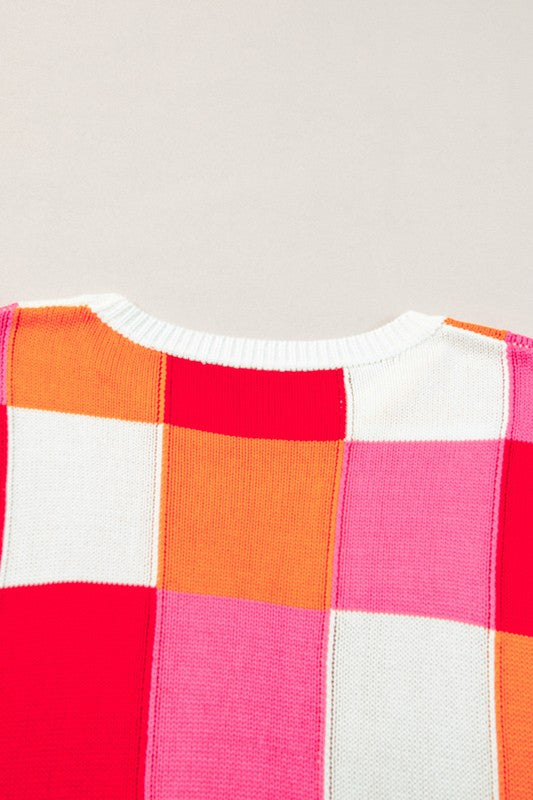 Color Block Cap Sleeve Sweater - Charming Charlie