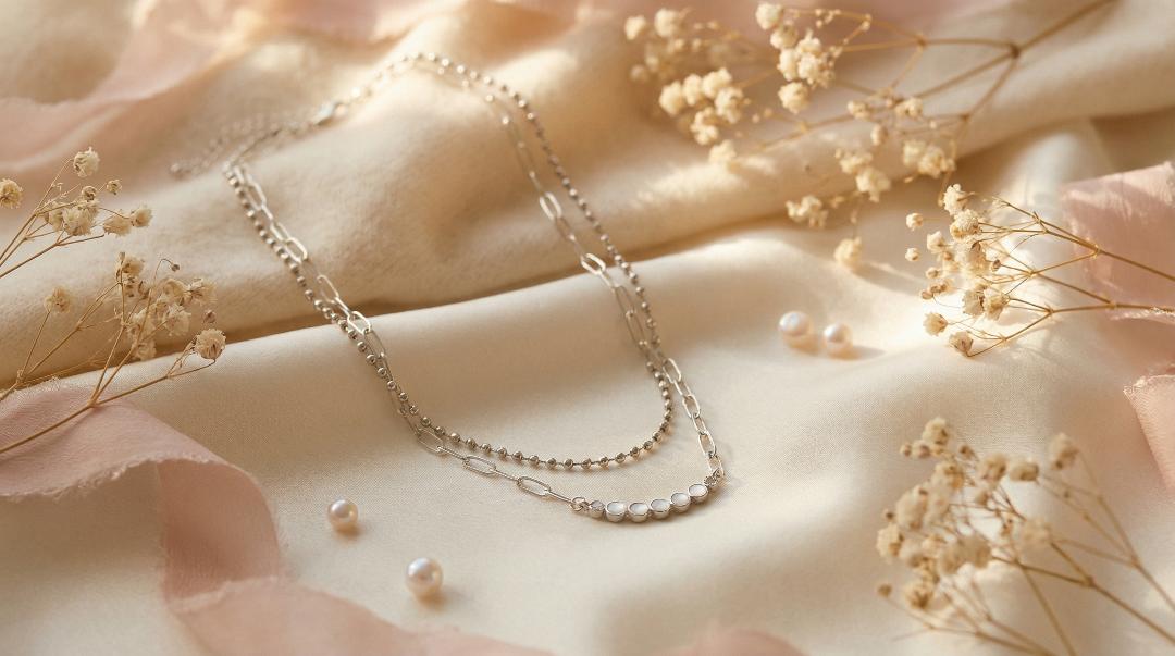 2 Row Silver Bar Link Necklace - Charming Charlie