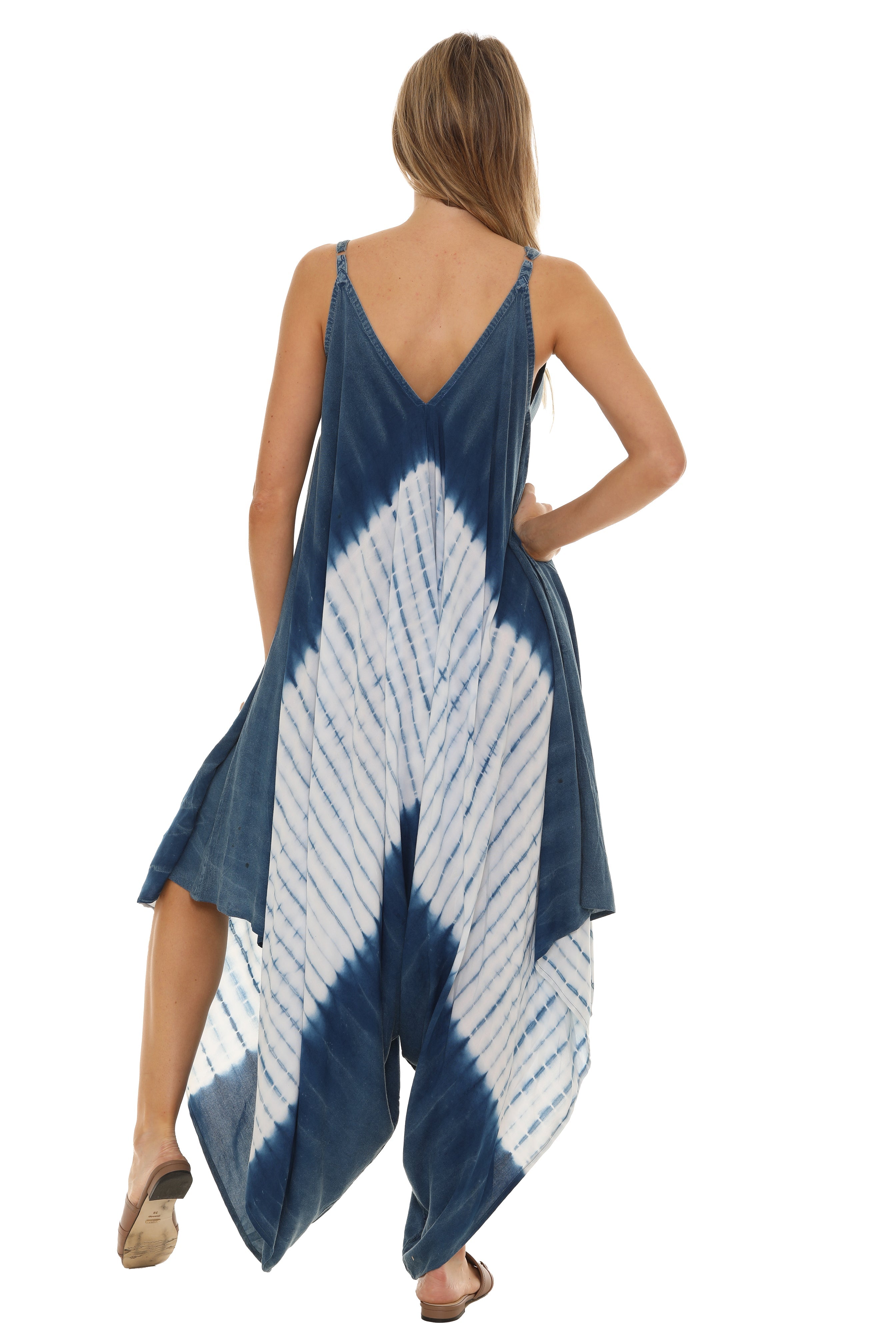Tie-Dye Wide Leg Harem Jumpsuit - Shoreline Wear, Inc.