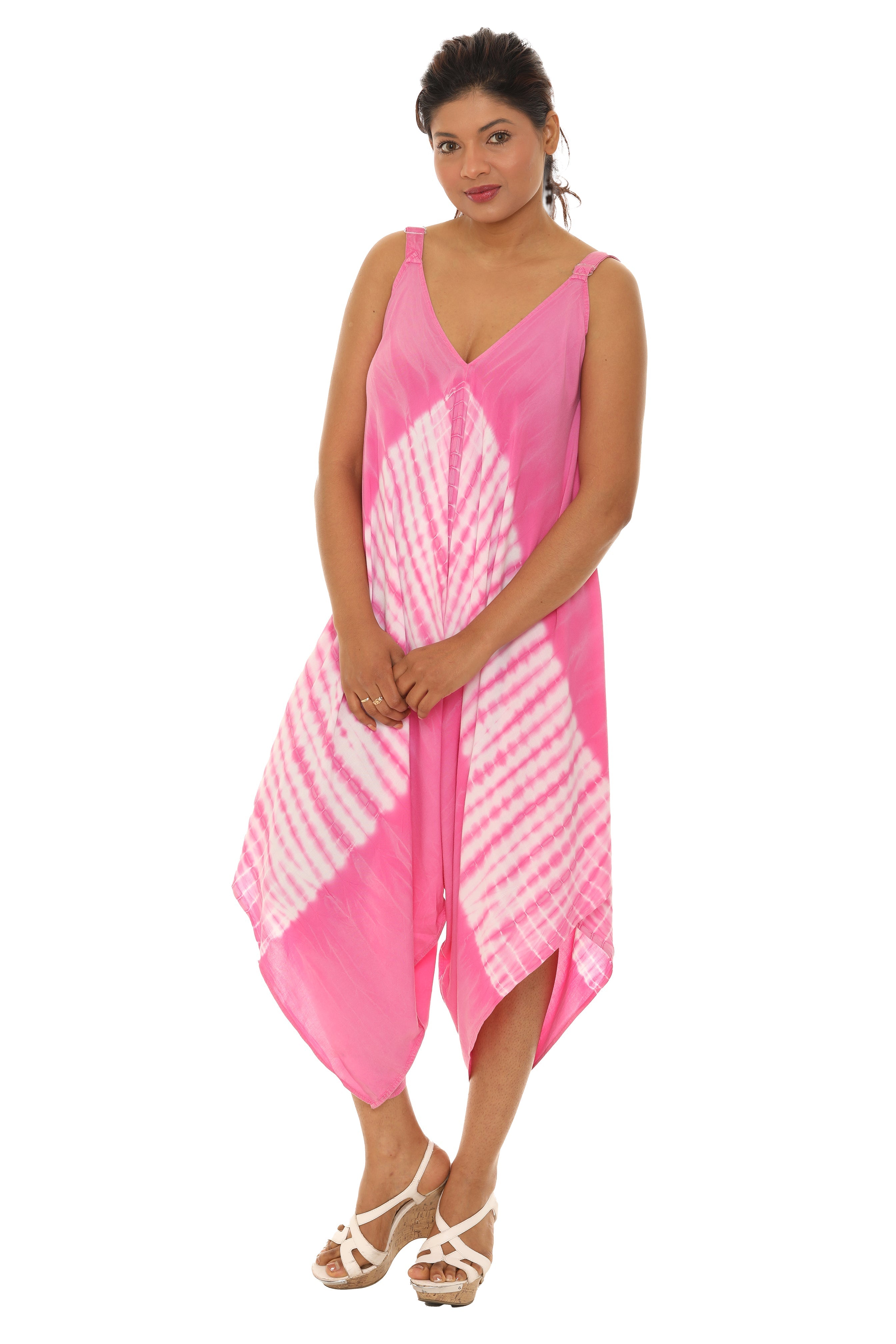 Tie-Dye Wide Leg Harem Jumpsuit - Shoreline Wear, Inc.