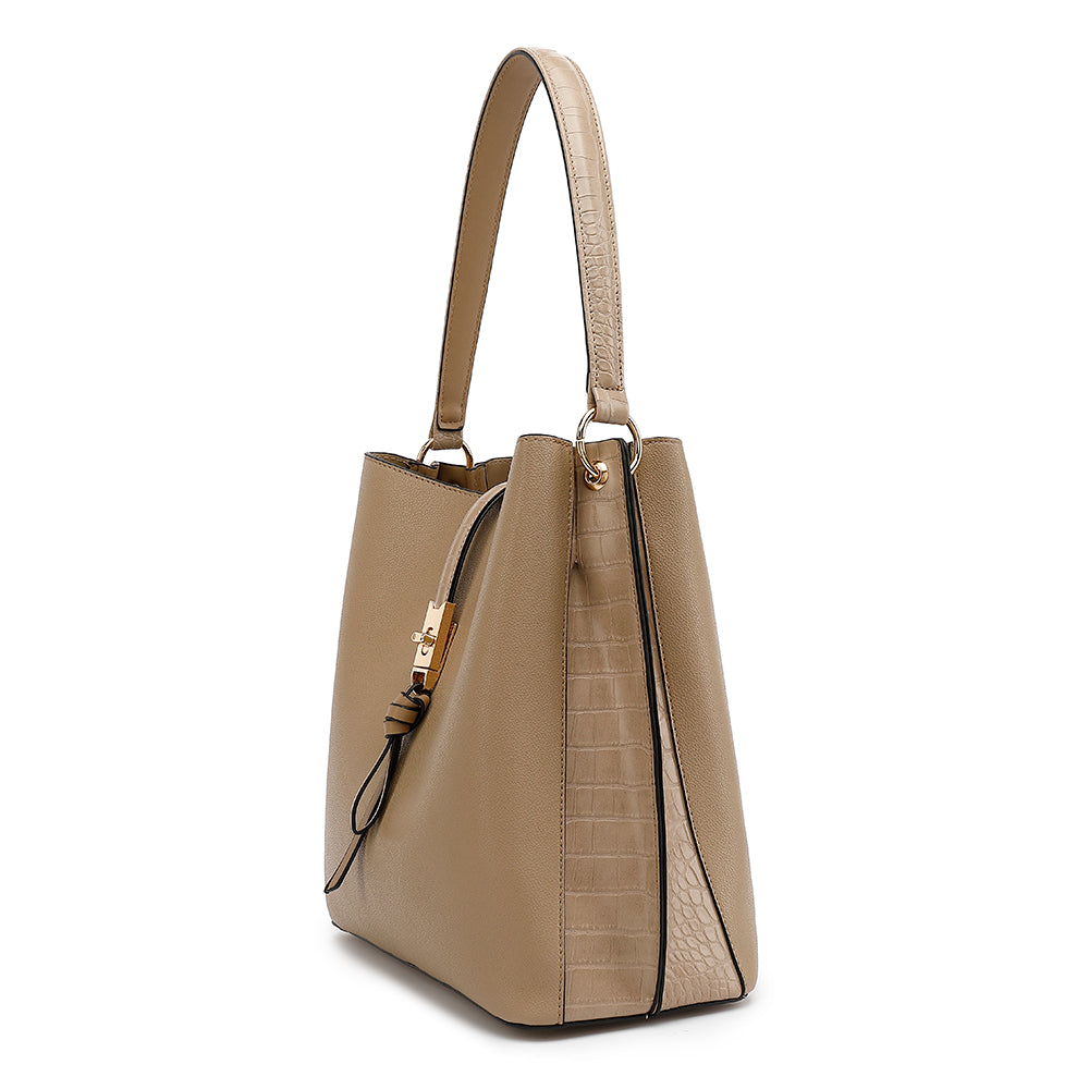 North South Hobo with Croc Inserts - Charming Charlie