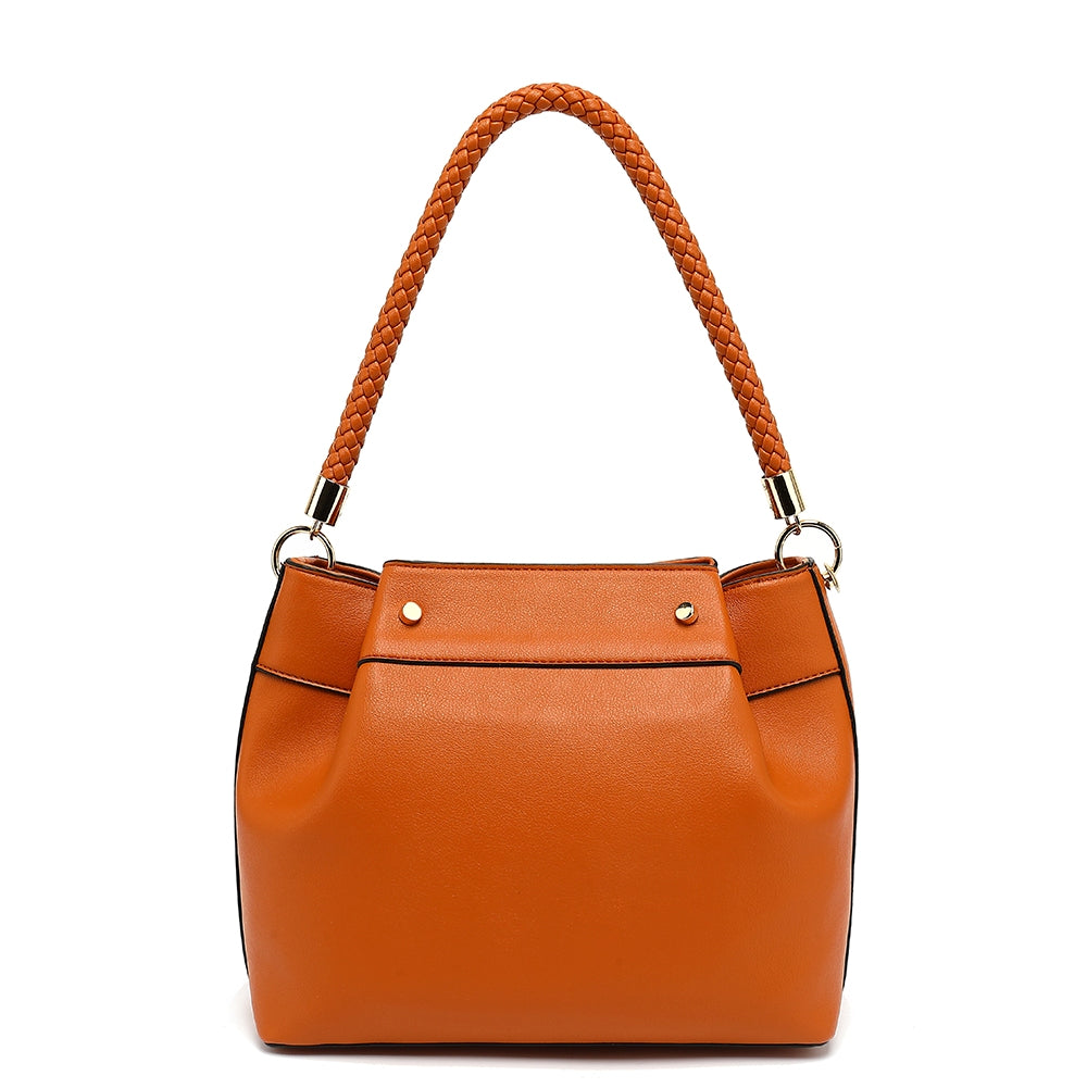 Braided Handle Hobo with Crossbody Strap - Charming Charlie