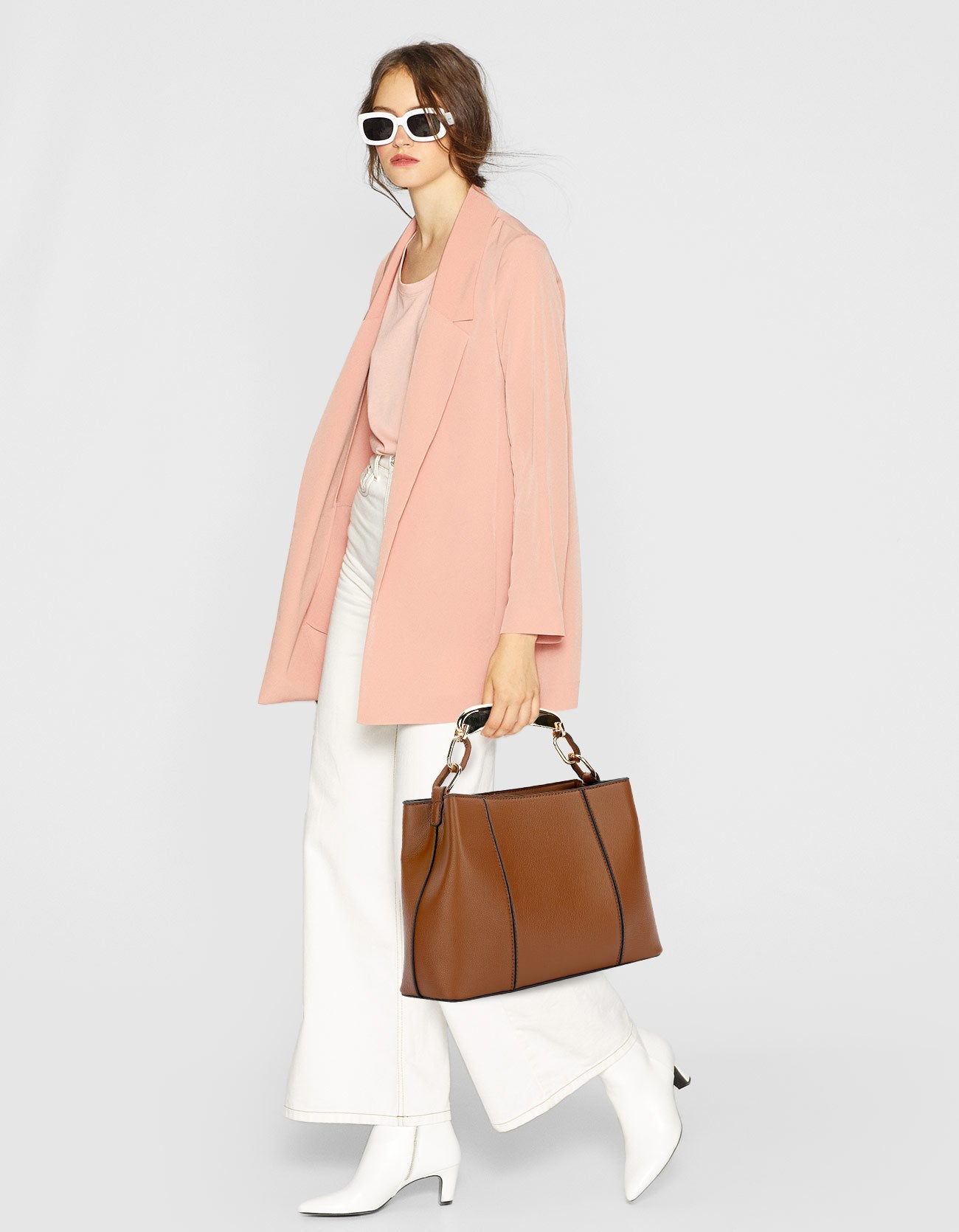 Metal Handle Satchel - Charming Charlie