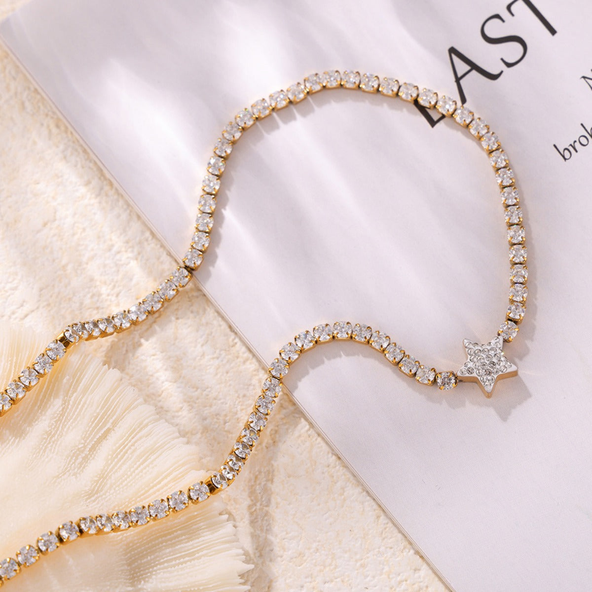 Titanium Steel Zircon Star Necklace - Charming Charlie