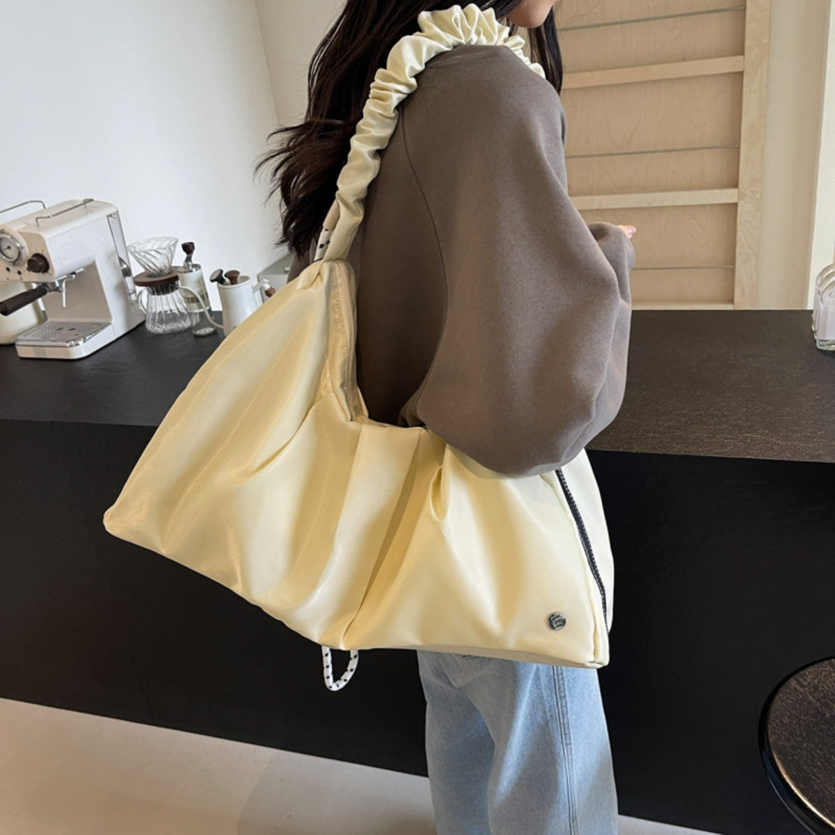 Ruched Large Tote Bag - Charming Charlie