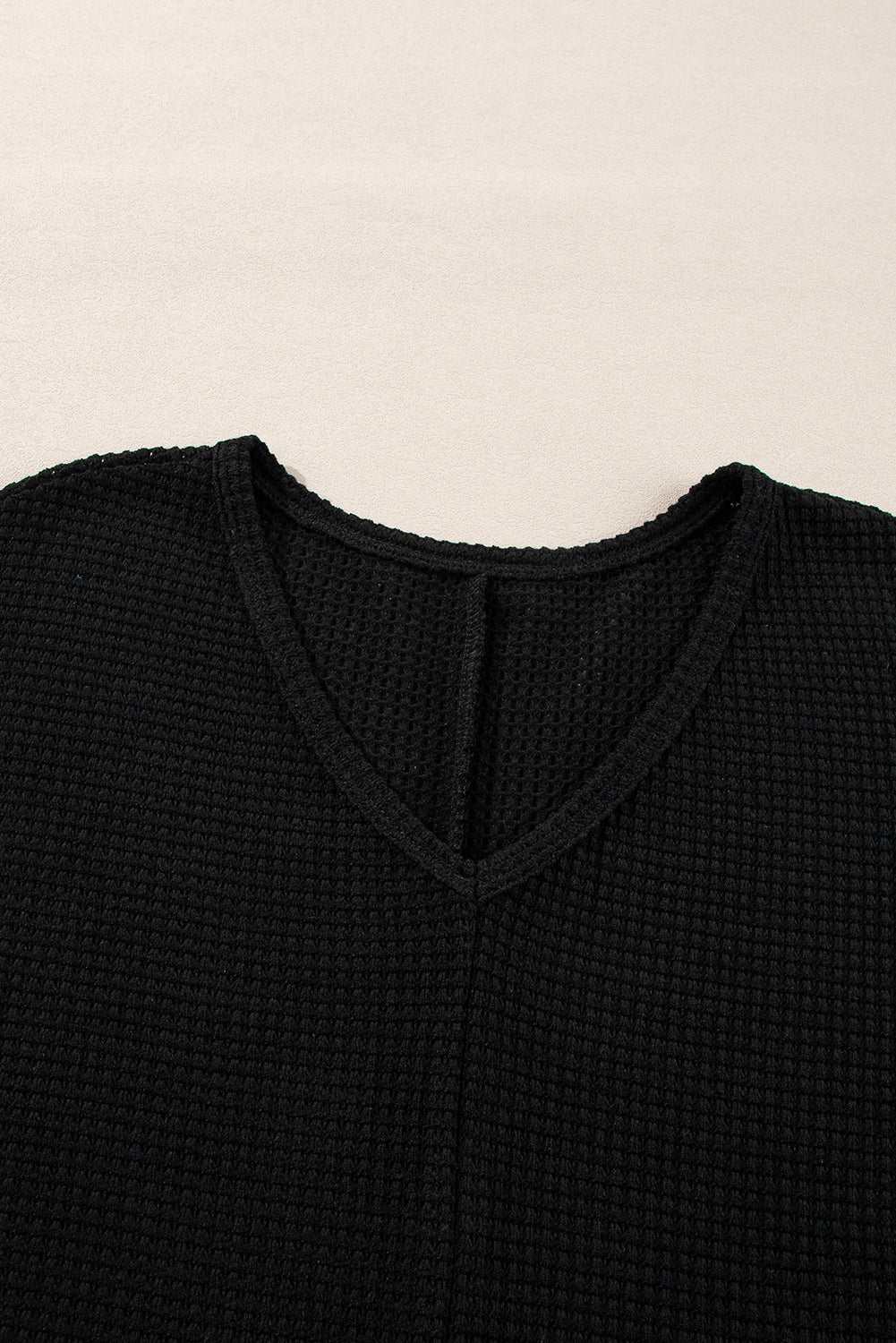 Side Slit V-Neck Long Sleeve Top - Charming Charlie