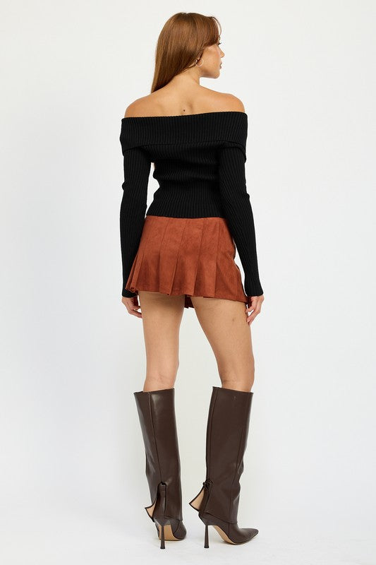 WRAPPED BUCKLE BELT MINI SKIRT - Charming Charlie