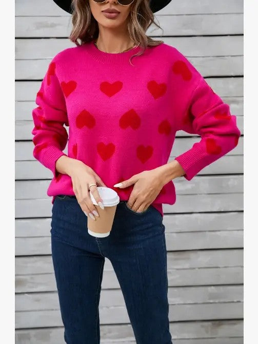 All over Heart Sweater - Charming Charlie
