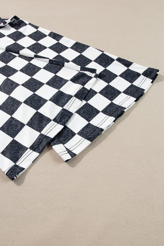 Checkered High Rise Flared Pants - Charming Charlie